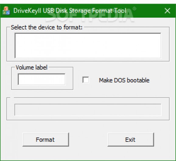 DriveKeyII USB Disk Storage Format Tool screenshot