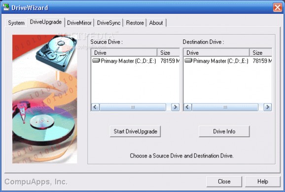 CompuApps DriveWizard screenshot