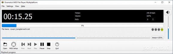Drumstick MIDI File Player Multiplatform screenshot