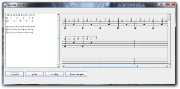 Drumtab converter screenshot
