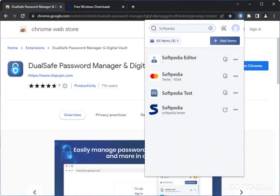 DualSafe Password Manager for Chrome screenshot