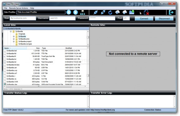 Free FTP Client screenshot