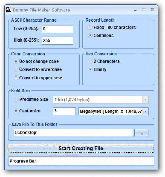 Dummy File Maker Software screenshot