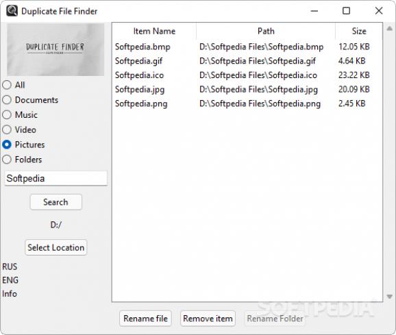 Duplicate File Finder screenshot
