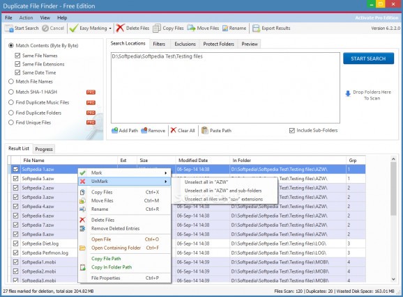 Duplicate File Finder - Free Edition screenshot