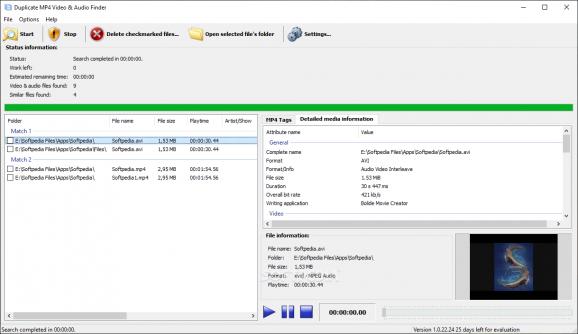Duplicate MP4 Video & Audio Finder screenshot