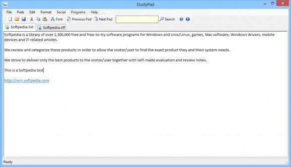 DustyPad screenshot