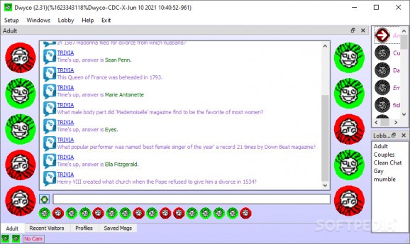 Dwyco CDC-X (formerly Dwyco Video Conferencing System CDC32) screenshot