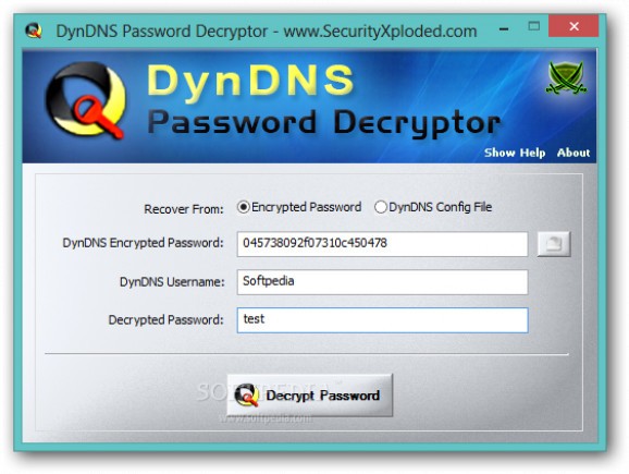 DynDNS Password Decryptor Portable screenshot