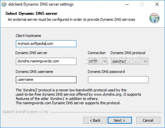 Dynamic DNS client for Windows screenshot