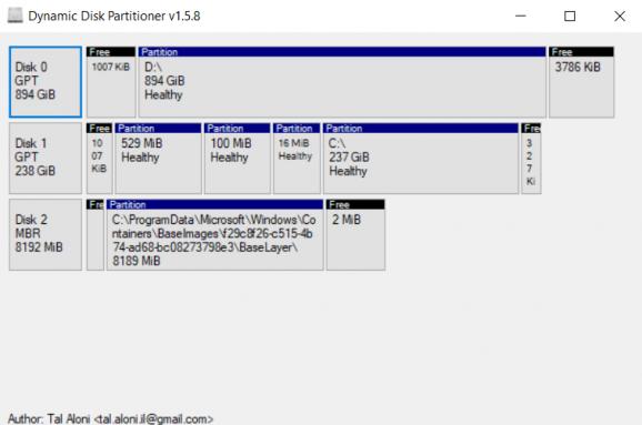 Dynamic Disk Partitioner screenshot
