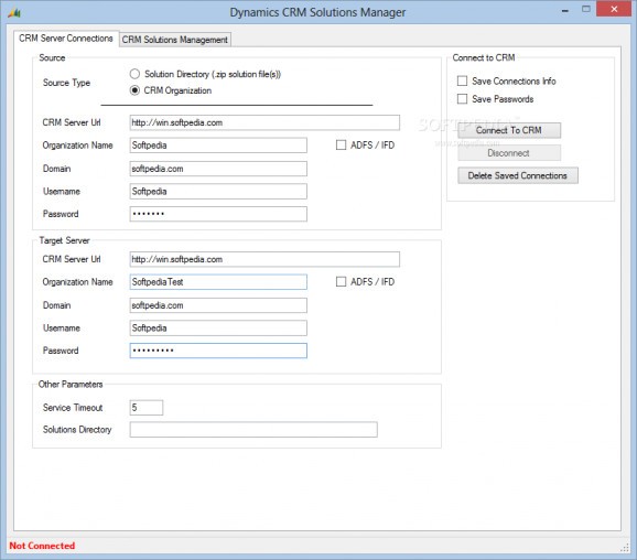 Dynamics CRM Solutions Manager screenshot