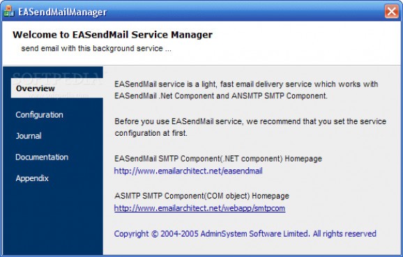 EASendMail Service screenshot