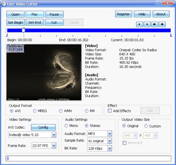 EArt Video Cutter screenshot
