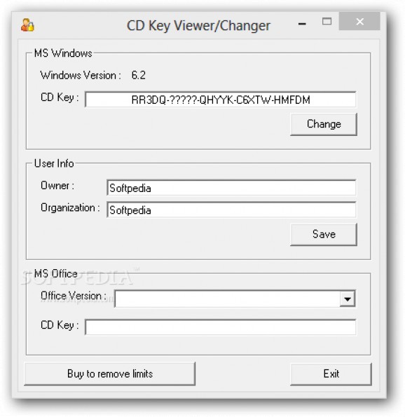 CD Key Viewer/Changer (formerly EBgo Windows CD Key Extractor) screenshot