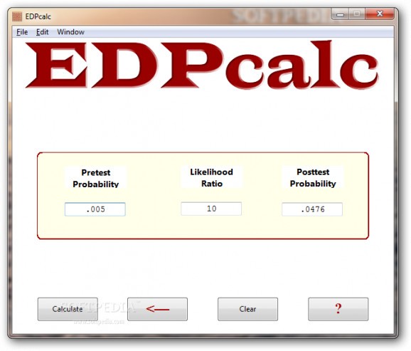 EDPcalc screenshot