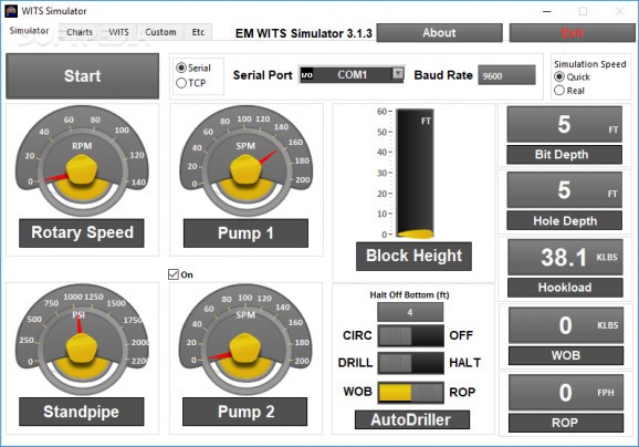 EM WITS Simulator screenshot