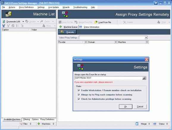 EMCO Proxy Settings Manager screenshot