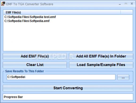EMF To TGA Converter Software screenshot