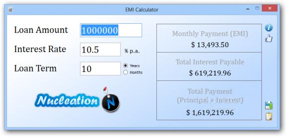 EMI Calculator screenshot