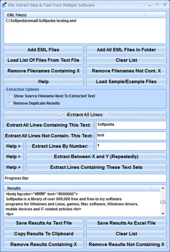 EML Extract Data & Text From Multiple Software screenshot