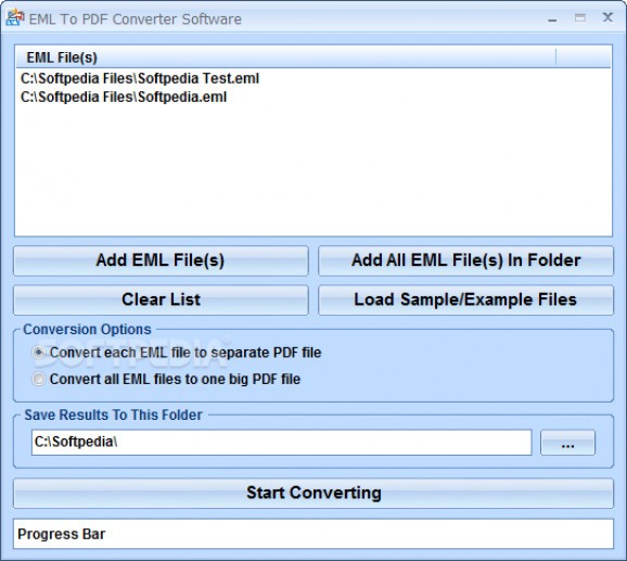 EML To PDF Converter Software screenshot