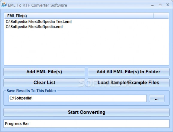 EML To RTF Converter Software screenshot