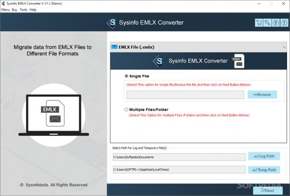 EMLX Converter screenshot