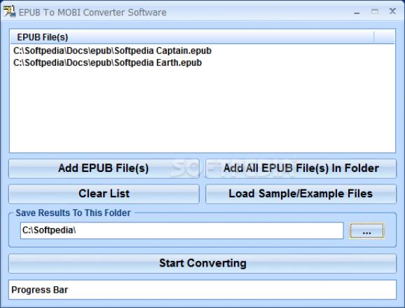 EPUB To MOBI Converter Software screenshot