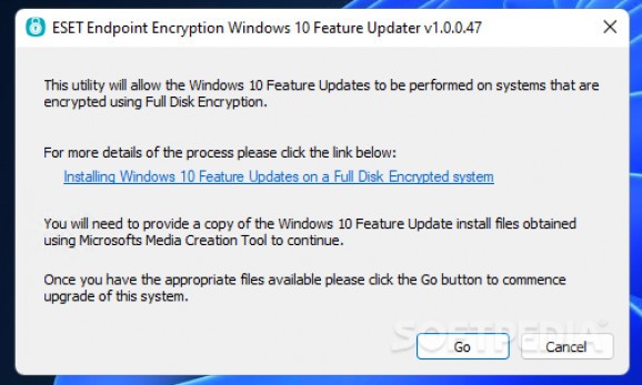ESET Endpoint Encryption Windows 10 Feature Updater screenshot
