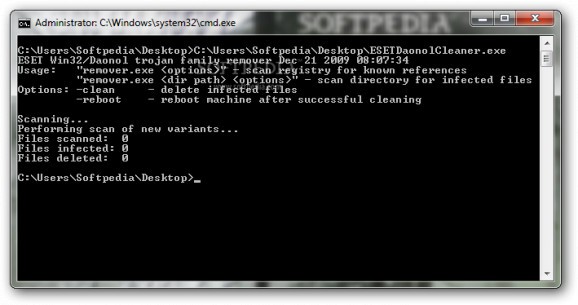ESET Win32/Daonol Trojan Family Remover screenshot