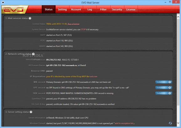 EVO Mail Server screenshot