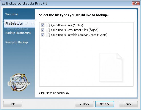 EZ Backup QuickBooks Basic screenshot