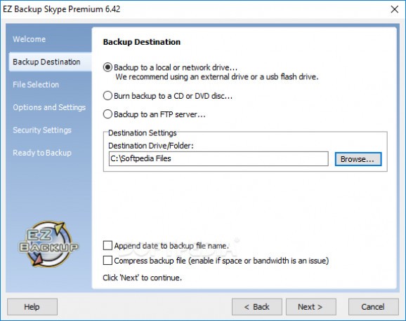 EZ Backup Skype Premium screenshot