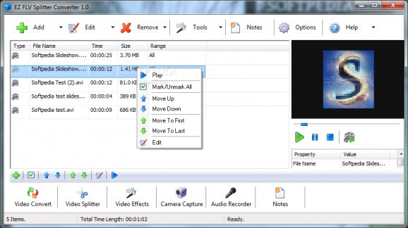 EZ FLV Splitter Converter screenshot