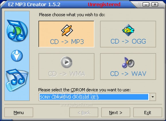 EZ MP3 Creator screenshot