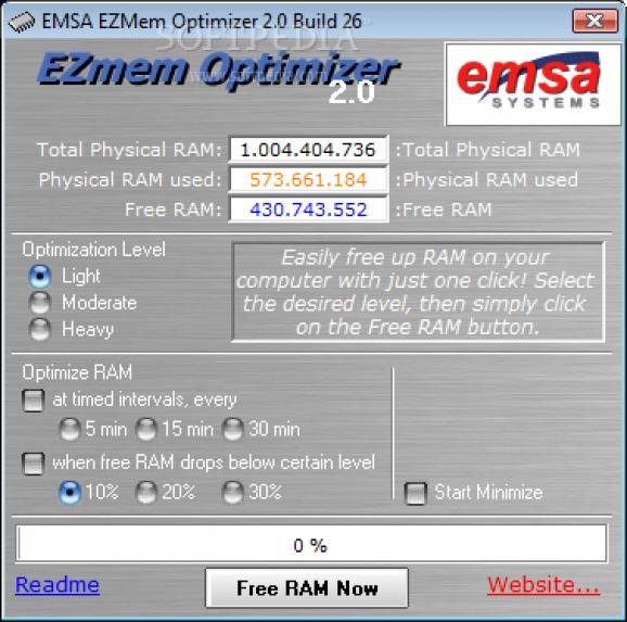 EZMem Optimizer screenshot