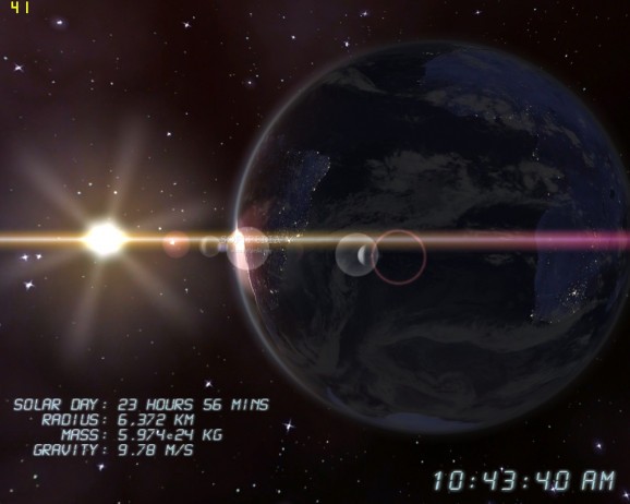 Earth 3D Space Screensaver screenshot