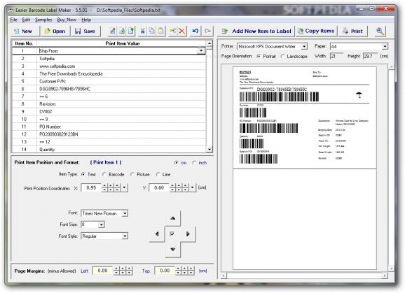 Easier Barcode Label Maker screenshot