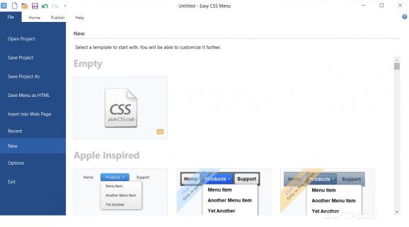 Easy CSS Menu screenshot