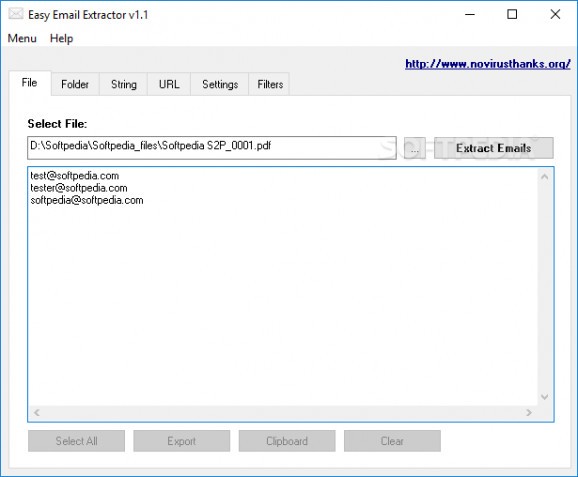 Easy Email Extractor screenshot