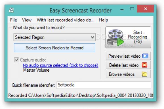 Easy Screencast Recorder Portable screenshot