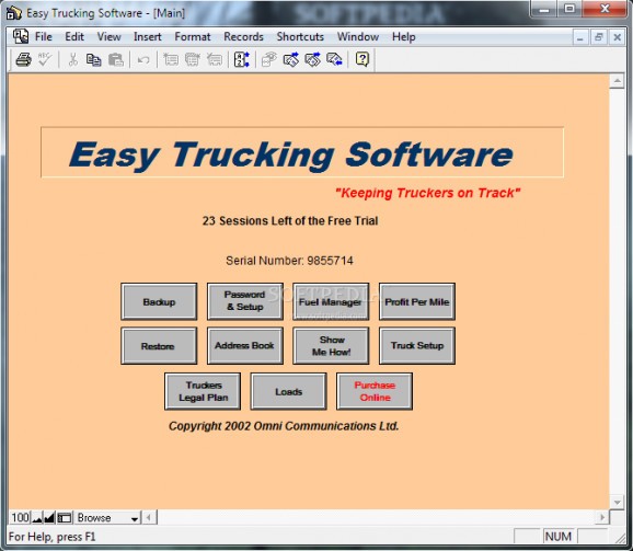 Easy Trucking Software screenshot