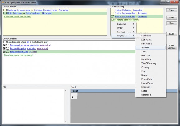 EasyQuery.NET WinForms screenshot