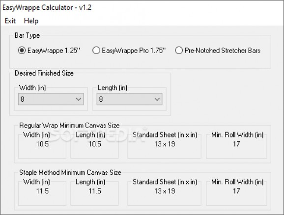 EasyWrappe Calculator screenshot