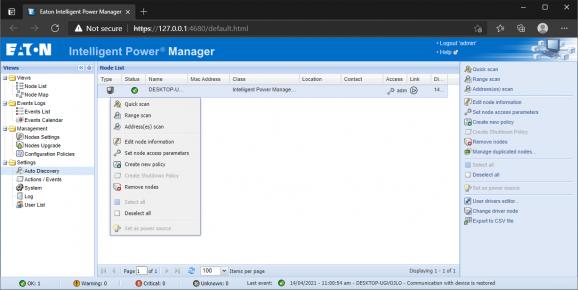 Eaton Intelligent Power Manager screenshot