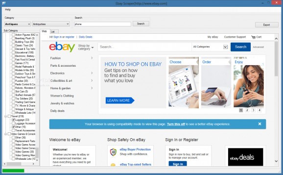 Ebay Scraper screenshot