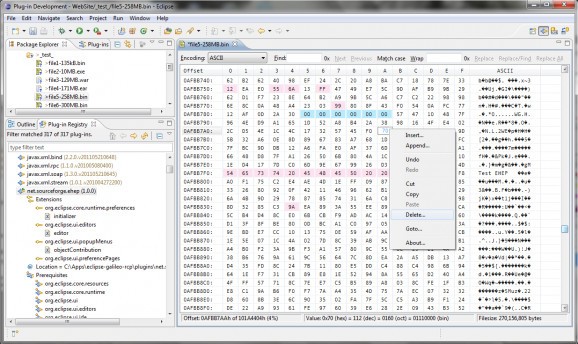 Eclipse Hex Editor Plugin screenshot