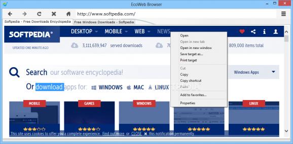 EcoWeb Browser screenshot