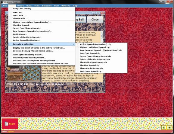 Edinamarry Free Tarot Software screenshot
